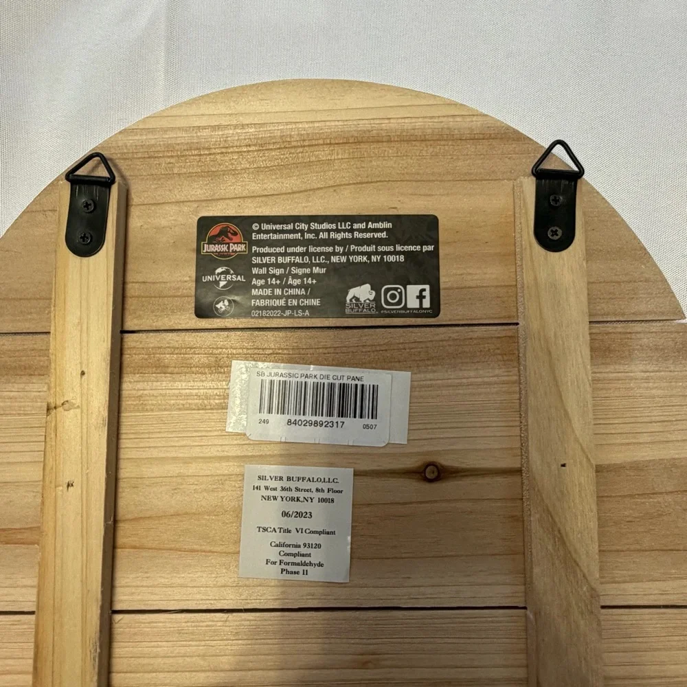 Jurassic Park hanging wooden sign dinosaur wall‎ decor